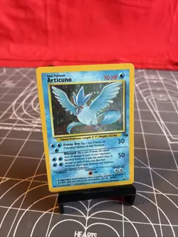 Vintage 1999 Pokemon Fossil Articuno 2/62 Holo Card HP - Image 1