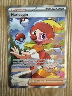 Harlequin - 163/086 - Scarlet and Violet - Full Art - Holo - Pokemon Card - NM - Image 1