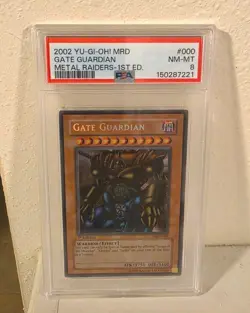 Yugioh PSA 8 Gate Guardian MRD-000 1st Edition METAL RAIDERS - Image 3
