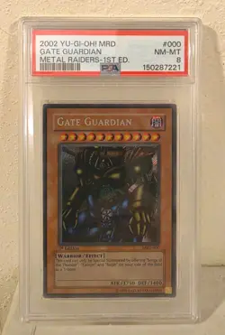 Yugioh PSA 8 Gate Guardian MRD-000 1st Edition METAL RAIDERS - Image 4