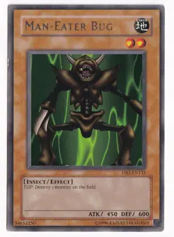 YuGiOh Man-Eater Bug Rare DB1-EN131 LP - Image 1