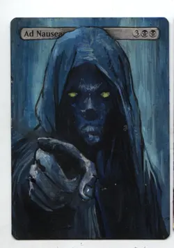 Ad Nauseam Altered Art Mtg Hand Painted Card Commander - Image 1