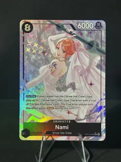 Bandai One Piece Nami Character Card OP15-086 Special Foil English 6000 - Image 1