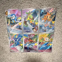 Pokemon TCG MEP Promo Holo Piplup Turtwig Chimchar Popplio Litten 6 Card Lot - Image 1