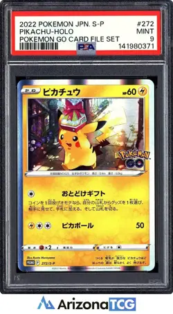 Pokemon 2022 Pikachu 272/S-P Holo Promo Pokemon GO Card File Set Japanese PSA 9 - Image 1