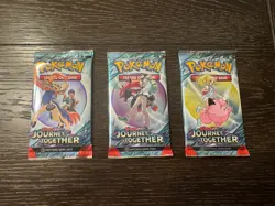 3 x (Factory Sealed) 🔥Pokemon TCG Cards Journey Together Booster Packs ✅ - Image 1