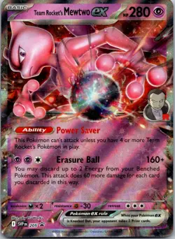 Team Rocket's Mewtwo ex 205 SV: Scarlet & Violet Promo Cards NM - Image 1