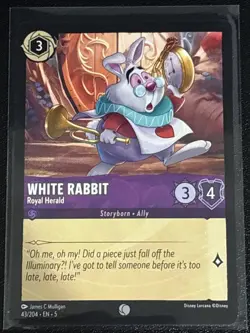 Disney Lorcana Alice in Wonderland Theme 3 Card Lot White Rabbit/King of Hearts - Image 3
