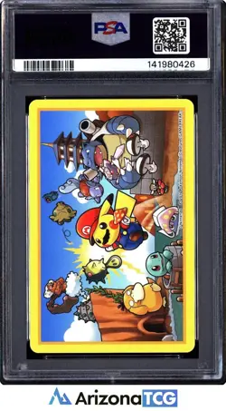 Pokemon 2016 Mario Pikachu 6 Of Diamonds Playing Cards Japanese PSA 9 - Image 2