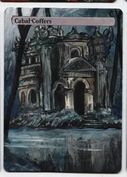 Cabal Coffers Altered Art Mtg Hand Painted Card Commander - Image 1