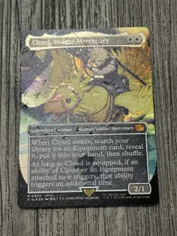 Cloud, Midgar Mercenary (Borderless) (Chocobo Track Foil) - FINAL FANTASY MTG - Image 2
