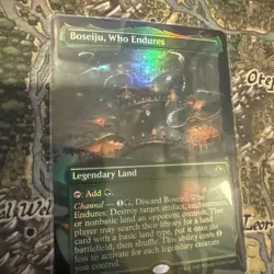 MTG Magic the gathering Boseiju Who Endures Borderless Foil nm - Image 1