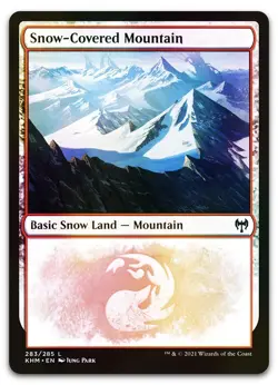 Snow-Covered Mountain (283) #283 (Foil) (LP) Kaldheim KHM Magic MTG - Image 1