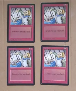 4x Stone Rain Limited Edition Beta LP MTG - Image 1