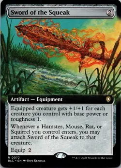 Sword of the Squeak (Extended Art) R Commander: Bloomburrow 72 NM - Image 1