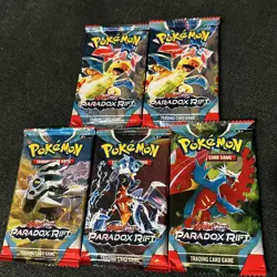 5x Pokemon TCG Paradox Rift Booster Packs Scarlet & Violet 5 Packs - Image 1