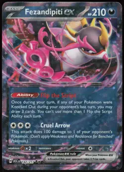 Fezandipiti ex 142/217 Double Rare Ascended Heroes Pokemon Near Mint - Image 1