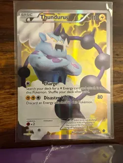 Thundurus 97/98 Ultra Rare Emerging Powers Pokemon Holo Moderately Played - Image 1