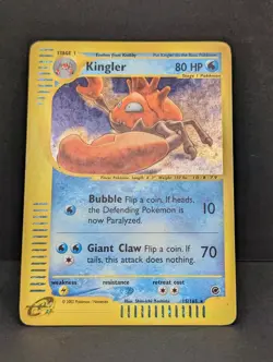 Kingler 015/165 Expedition Base Set Holo Rare Pokemon TCG Nintendo e-reader MP+ - Image 3