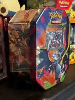 Pokemon TCG Mega Charizard X EX Tin (FACTORY SEALED, IN HAND) - Image 2