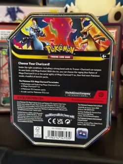 Pokemon TCG Mega Charizard X EX Tin (FACTORY SEALED, IN HAND) - Image 4