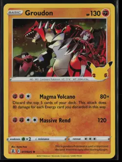 Groudon 017/025 Pokemon Celebrations Rare Near Mint Holo Card - Image 1