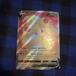 Pokemon TCG Alcremie V 064/072 Shining Fates Ultra Rare Full Art Holo 170 - Image 1