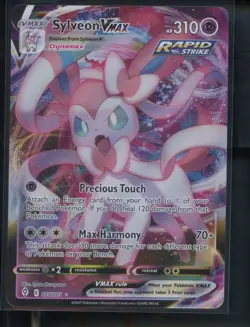 Pokemon TCG Sylveon Vmax SWSH07: Evolving Skies 075/203 Holo Ultra Rare - Image 1