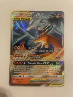 Reshiram & Charizard GX 20/214 Unbroken Bonds Ultra Rare Holo Pokemon Card NM - Image 1