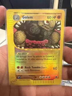Pokemon 2002 Expedition 14/165 Golem Reverse Holo Rare - Image 1
