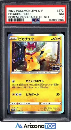 Pokemon 2022 Pikachu 272/S-P Holo Promo Pokemon GO Card File Set Japanese PSA 7 - Image 1