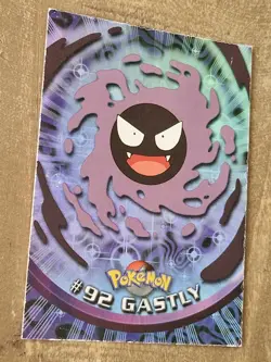 Topps Pokemon TV Animation Edition Series 2 Rainbow Holo Foil #92 Gastly - Image 1