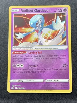 Pokemon TCG Radiant Gardevoir Sword & Shield - Lost Origin 069/196 Regular... - Image 1