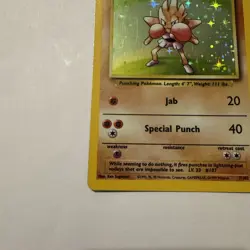 Hitmonchan 7/102 Holo Rare Pokemon Card Original Base Set WOTC 1999 TCG - Image 5