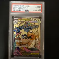 Pokemon Mega Dragonite ex #271 Ascended Heroes Mega Attack Rare PSA 10 Holo - Image 2