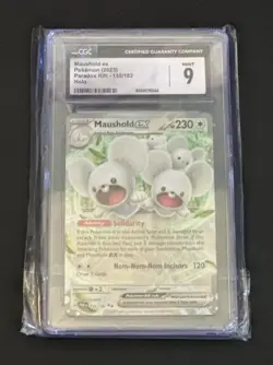 Maushold ex CGC 9 Pokemon TCG Paradox Rift 155/182 Double Rare Holo - Image 1