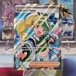Emcee's Hype 220/182 Ultra Rare Holo Sv10: Destined Rivals Pokemon TCG NM/M - Image 1