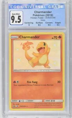 2019 Pokemon Hidden Fates - Charmander Shiny Holo SV6/SV94 CGC 9.5 - Image 1