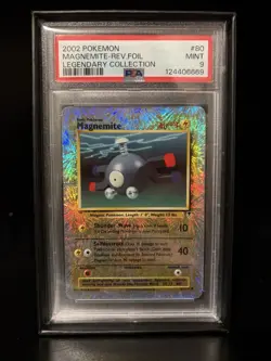 2002 Pokemon TCG Legendary Collection Magnemite #80/110 Reverse Holo PSA 9 - Image 1