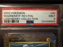 2002 Pokemon TCG Legendary Collection Magnemite #80/110 Reverse Holo PSA 9 - Image 5