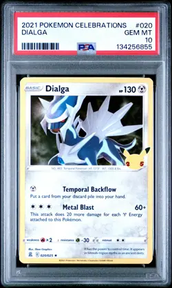 2021 POKEMON CELEBRATIONS #020 DIALGA PSA 10 - Image 1