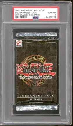 Yu-Gi-Oh Tournament Pack 1st Season TP1 FOIL Booster Pack PSA 8 YuGiOh - Image 1