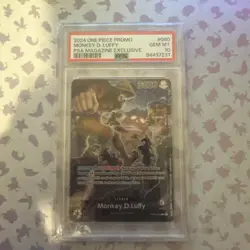 2024 One Piece Monkey D. Luffy PSA Magazine Exclusive Promo OP05-060 PSA 10 - Image 1
