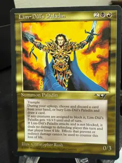 MTG Magic the Gathering Alliances Lim-Dul's Paladin - Image 1