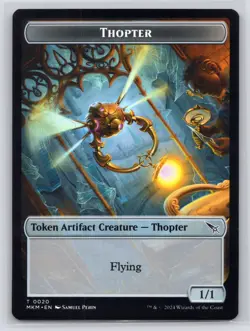 MTG Thopter // Treasure Double-Sided Token T Commander: Murders at Karlov Manor - Image 1