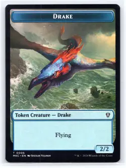 MTG Drake // Koma's Coil Double-Sided Token T Commander: Murders at Karlov Manor - Image 1