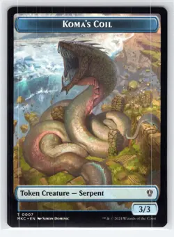 MTG Drake // Koma's Coil Double-Sided Token T Commander: Murders at Karlov Manor - Image 2