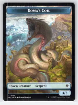 MTG Tentacle // Koma's Coil Double-Sided Token T Commander: Murders at Karlov Ma - Image 2