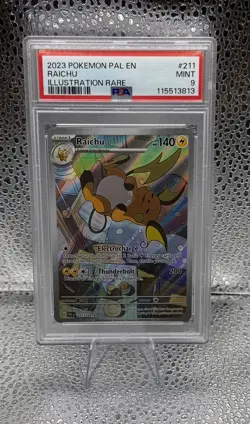 2023 POKEMON PAL EN-PALDEA EVOLVED ILLUSTRATION RARE #211 RAICHU PSA 9 - Image 3