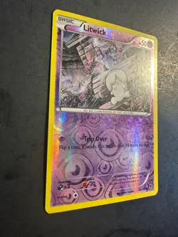 2014 Pokemon Phantom Forces Litwick 41 /119 Reverse Holo foil Holographic 001 - Image 2